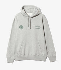 Emb. Hooded Sweat Shirt - Cotton French Terry