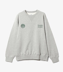 Emb. Crew Neck Sweat Shirt - Cotton French Terry