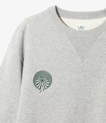 Emb. Crew Neck Sweat Shirt - Cotton French Terry