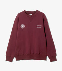 Emb. Crew Neck Sweat Shirt - Cotton French Terry