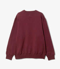 Emb. Crew Neck Sweat Shirt - Cotton French Terry