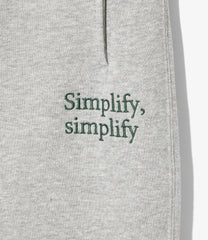 Emb. String Sweat Pant - Cotton French Terry