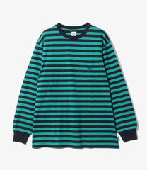 L/S Round Pocket Tee - Stripe Jersey