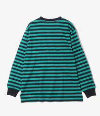 L/S Round Pocket Tee - Stripe Jersey