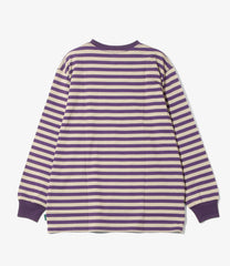L/S Round Pocket Tee - Stripe Jersey