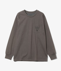 L/S Round Pocket Tee - Circle Horn