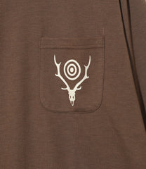 L/S Round Pocket Tee - Circle Horn