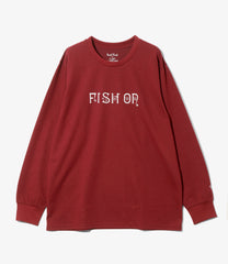 L/S Crew Neck Tee - FISH ON