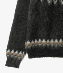 Mohair Crew Neck Sweater - Nordic Skull