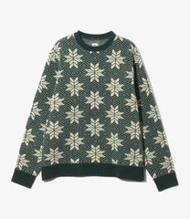 Crew Neck Sweater - Snowflakes