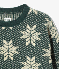 Crew Neck Sweater - Snowflakes