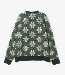 Crew Neck Sweater - Snowflakes