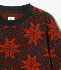 Crew Neck Sweater - Snowflakes