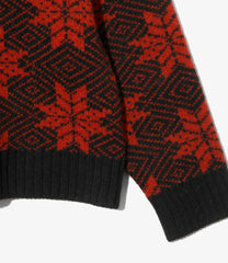 Crew Neck Sweater - Snowflakes