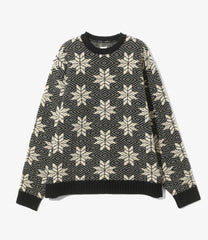 Crew Neck Sweater - Snowflakes