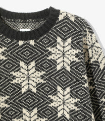 Crew Neck Sweater - Snowflakes