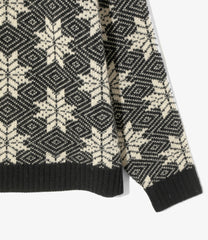 Crew Neck Sweater - Snowflakes