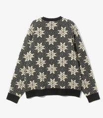 Crew Neck Sweater - Snowflakes