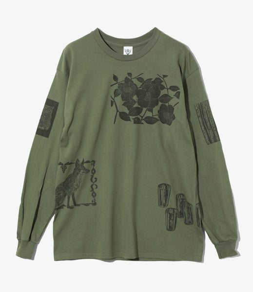 South2 West8(S2W8)、イギリス製、ネペンテス、長袖 ラガーシャツ SOUTH2 WEST8〉 定番テキスタイルPURPLEバージョンが登場