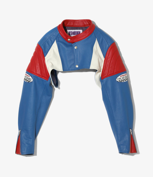 モーターサイクルパフォーマンスジャケット ホワイト/ブラック PHENOMENON - WOOL FULLING MOTORCYCLE JKT / モーターサイクル