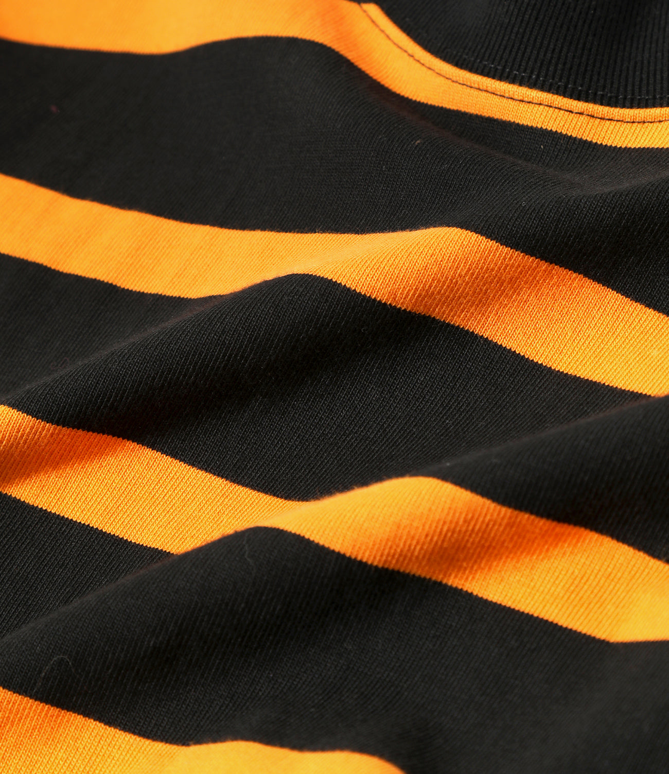 L/S Mock Neck Tee-Stripe Cotton Jersey