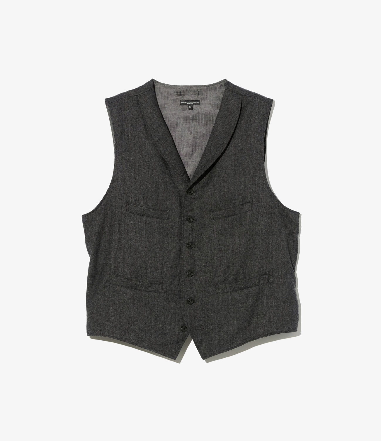 Shawl Collar Cinch Vest - High Count Worsted Wool