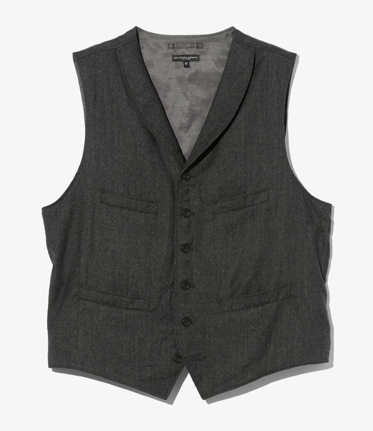 Shawl Collar Cinch Vest - High Count Worsted Wool