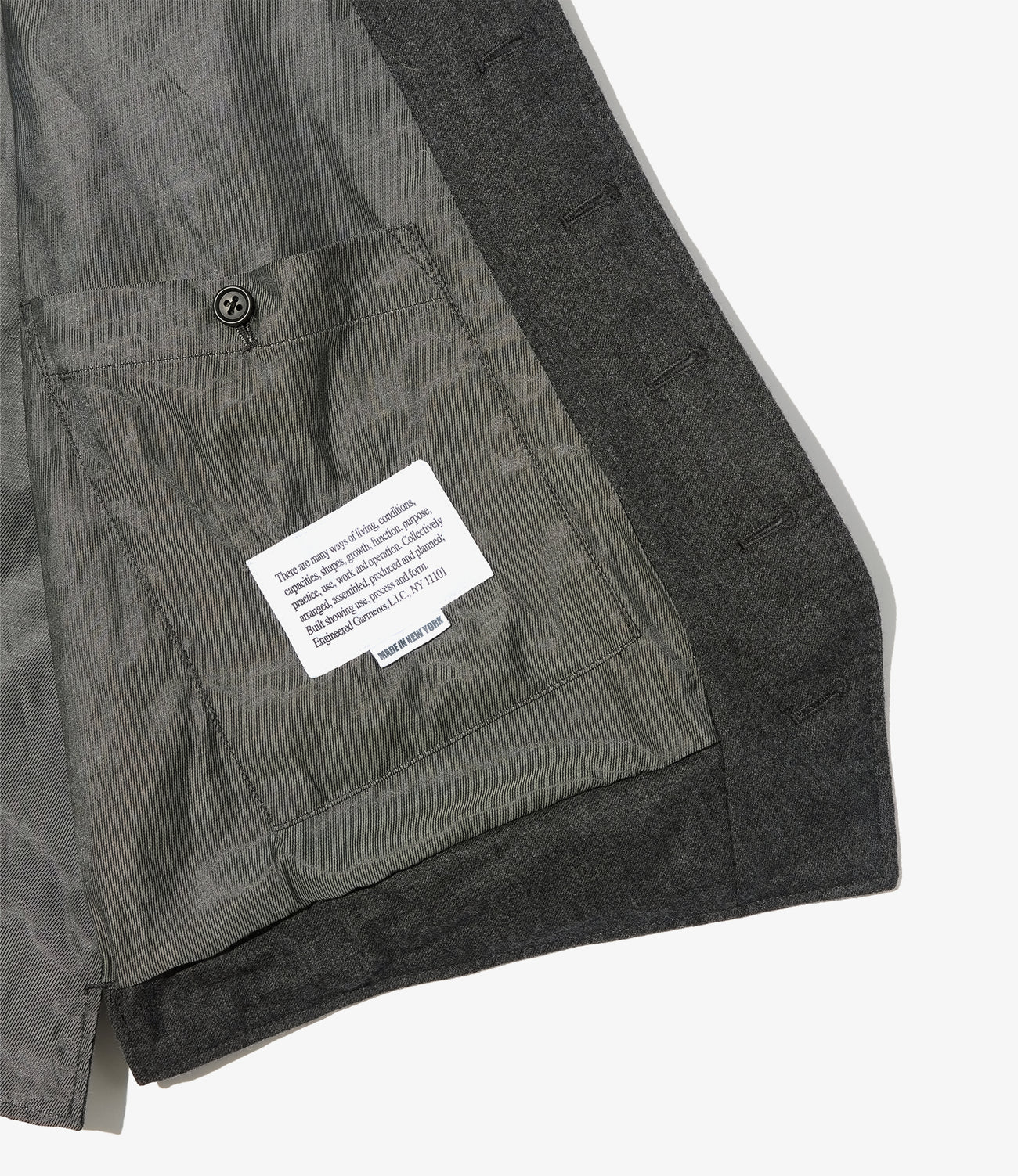 Shawl Collar Cinch Vest - High Count Worsted Wool