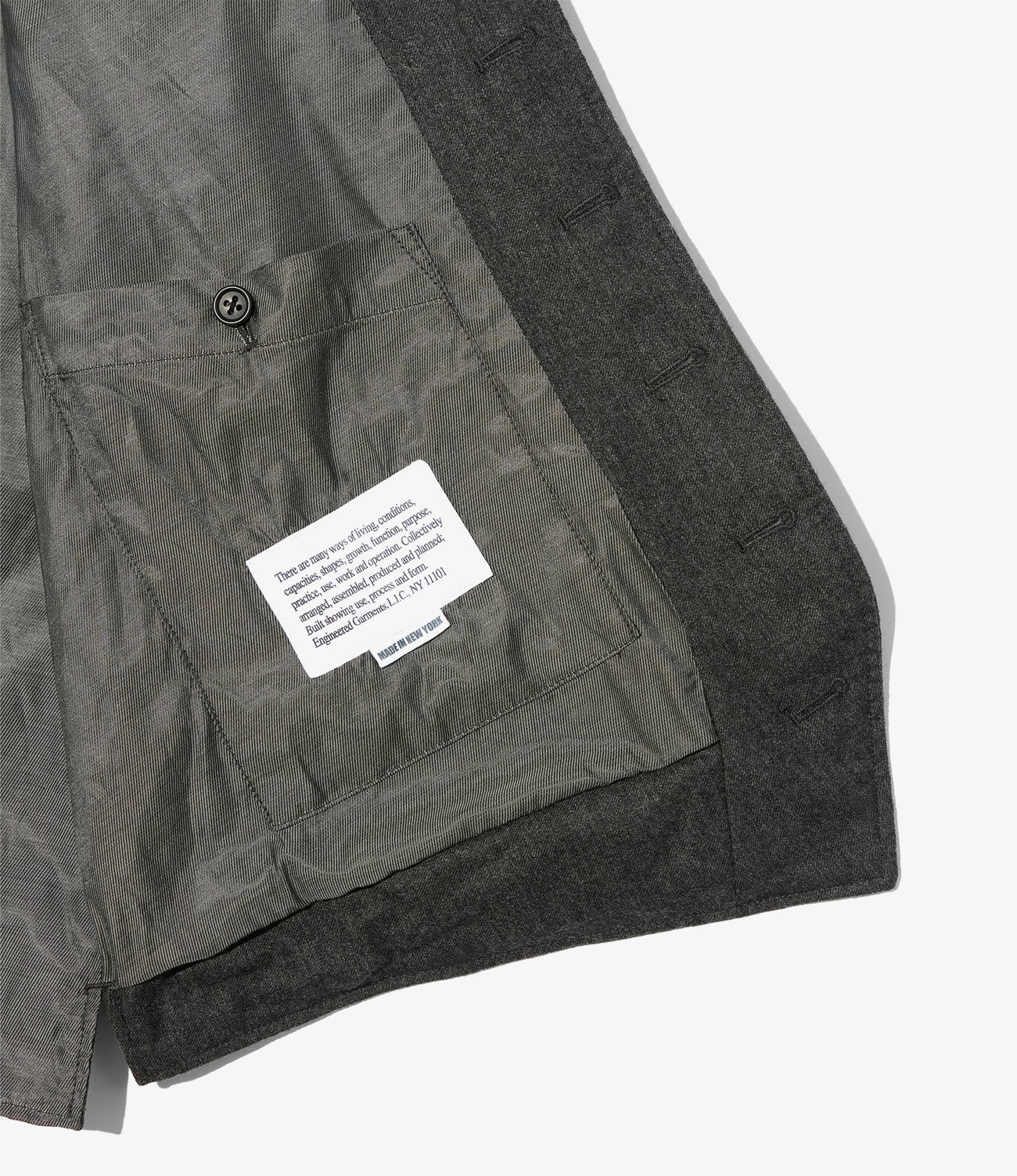 Shawl Collar Cinch Vest - High Count Worsted Wool