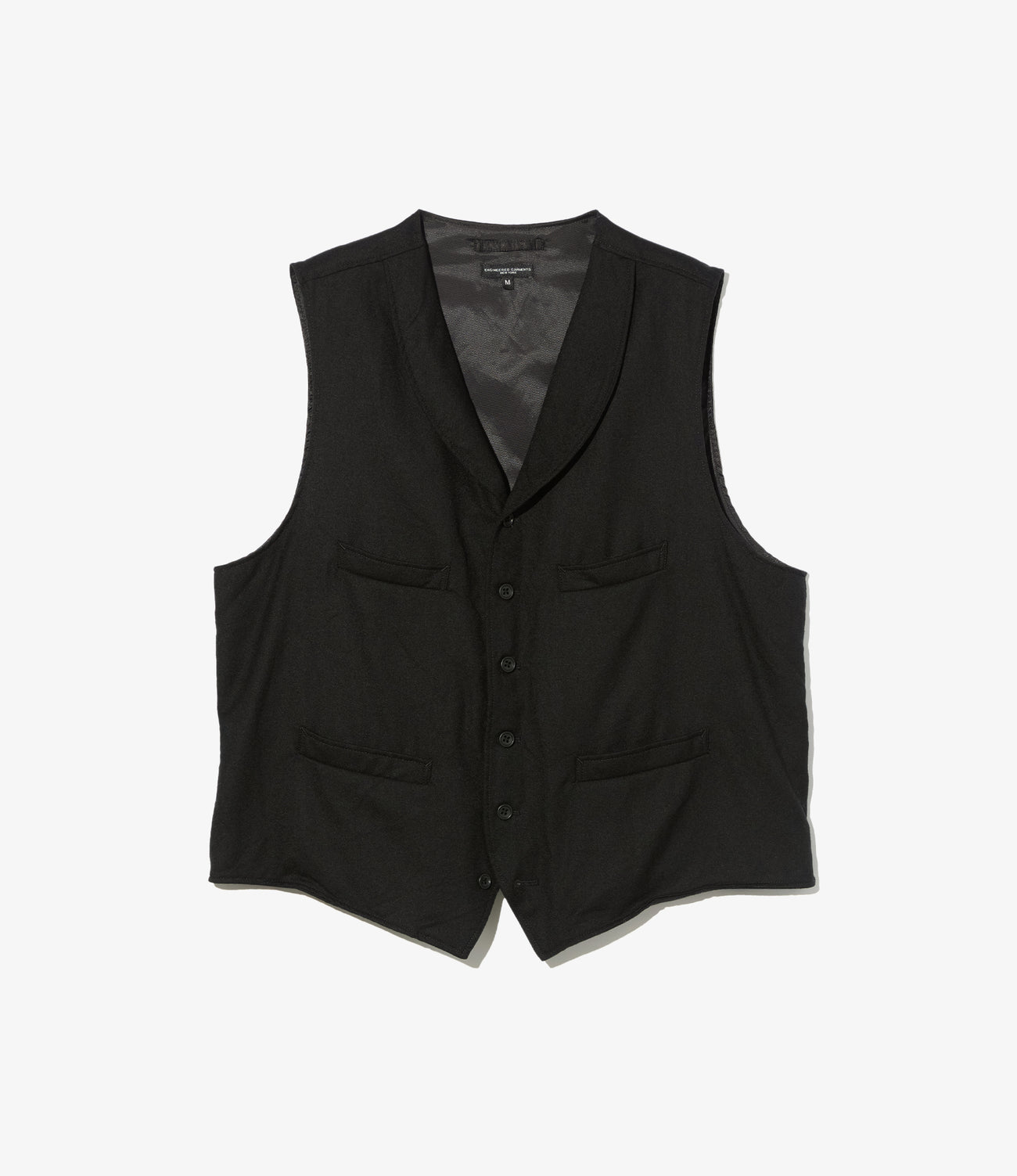 Shawl Collar Cinch Vest - High Count Worsted Wool
