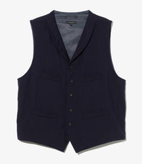 Shawl Collar Cinch Vest - Uniform Serge