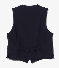 Shawl Collar Cinch Vest - Uniform Serge