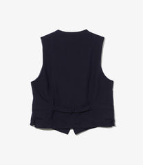 Shawl Collar Cinch Vest - Uniform Serge