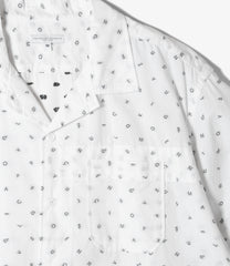 Camp Shirt -  Cotton Alphabet Embroidery