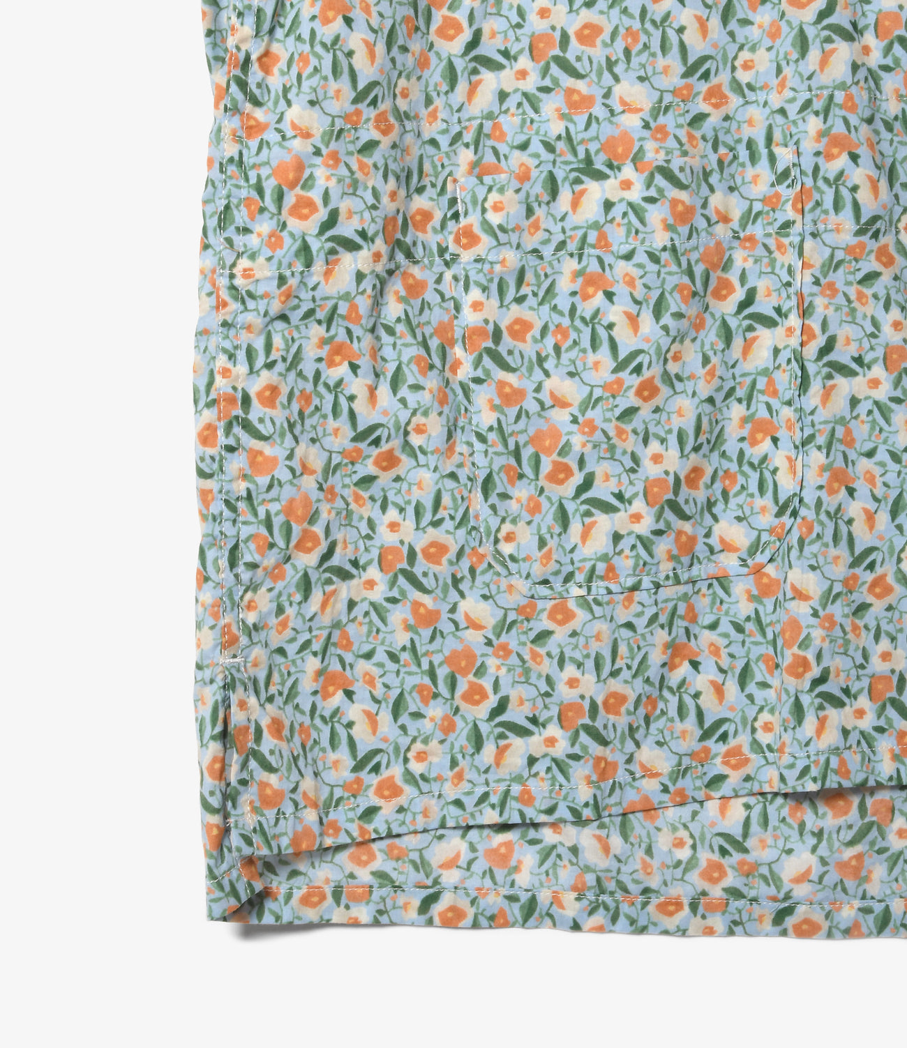 Camp Shirt - Small Floral Cotton Lawn