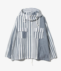 Cagoule Shirt - Stripe Cotton Chambray