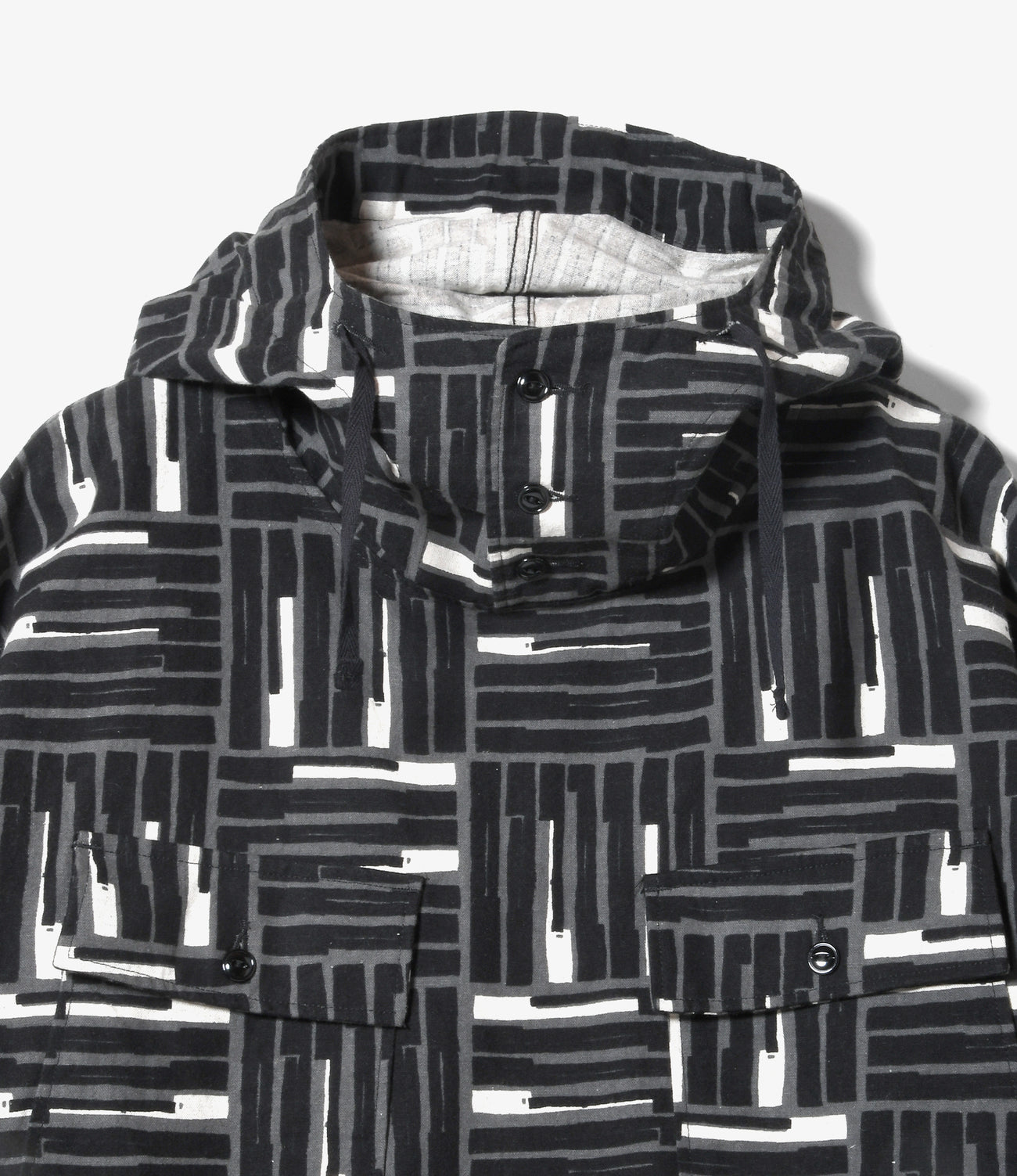 Cagoule Shirt - Cotton Tile Print Canvas