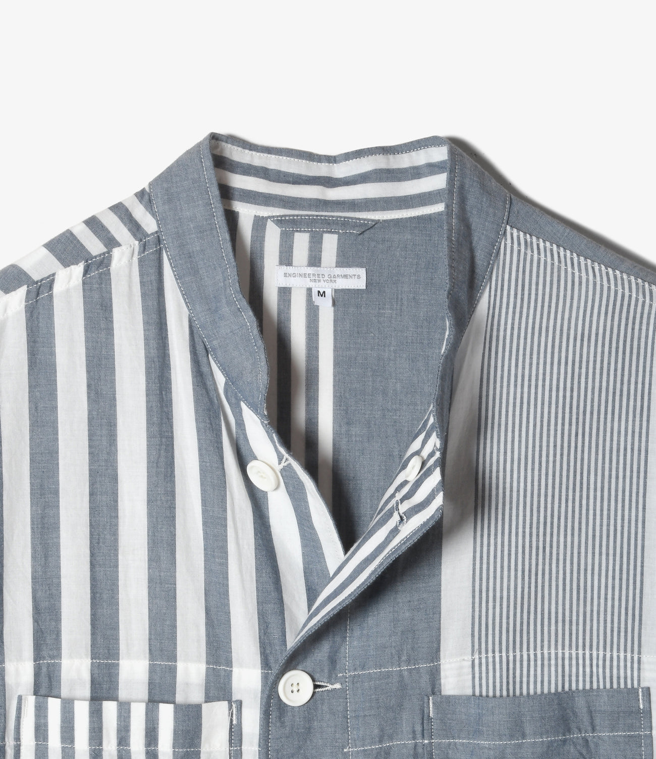 Dayton Long Shirt - Stripe Cotton Chambray – NEPENTHES ONLINE STORE