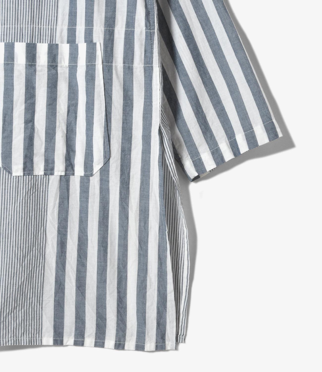 Dayton Long Shirt - Stripe Cotton Chambray – NEPENTHES ONLINE STORE