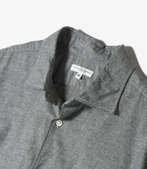 Combo Spread Collar Shirt - Stripe Cotton Chambray