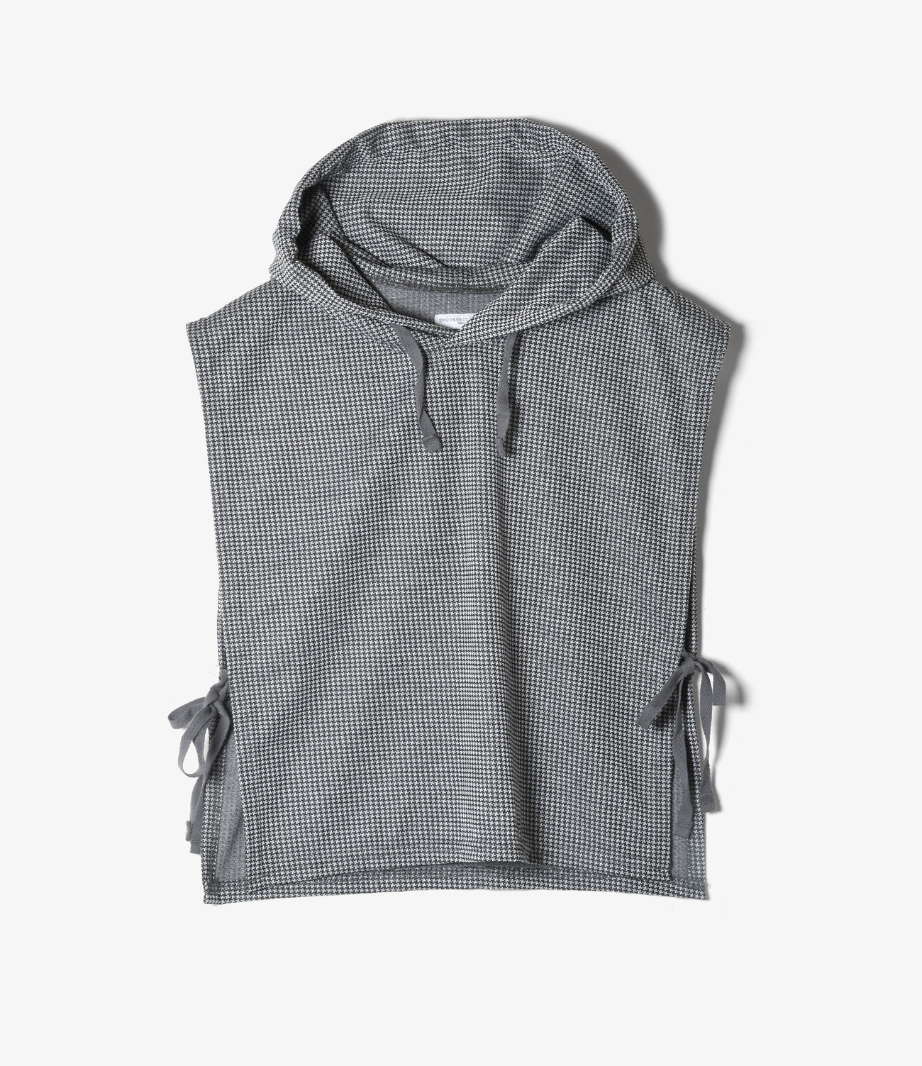 Hooded Interliner - Polyester Houndstooth Knit Jersey