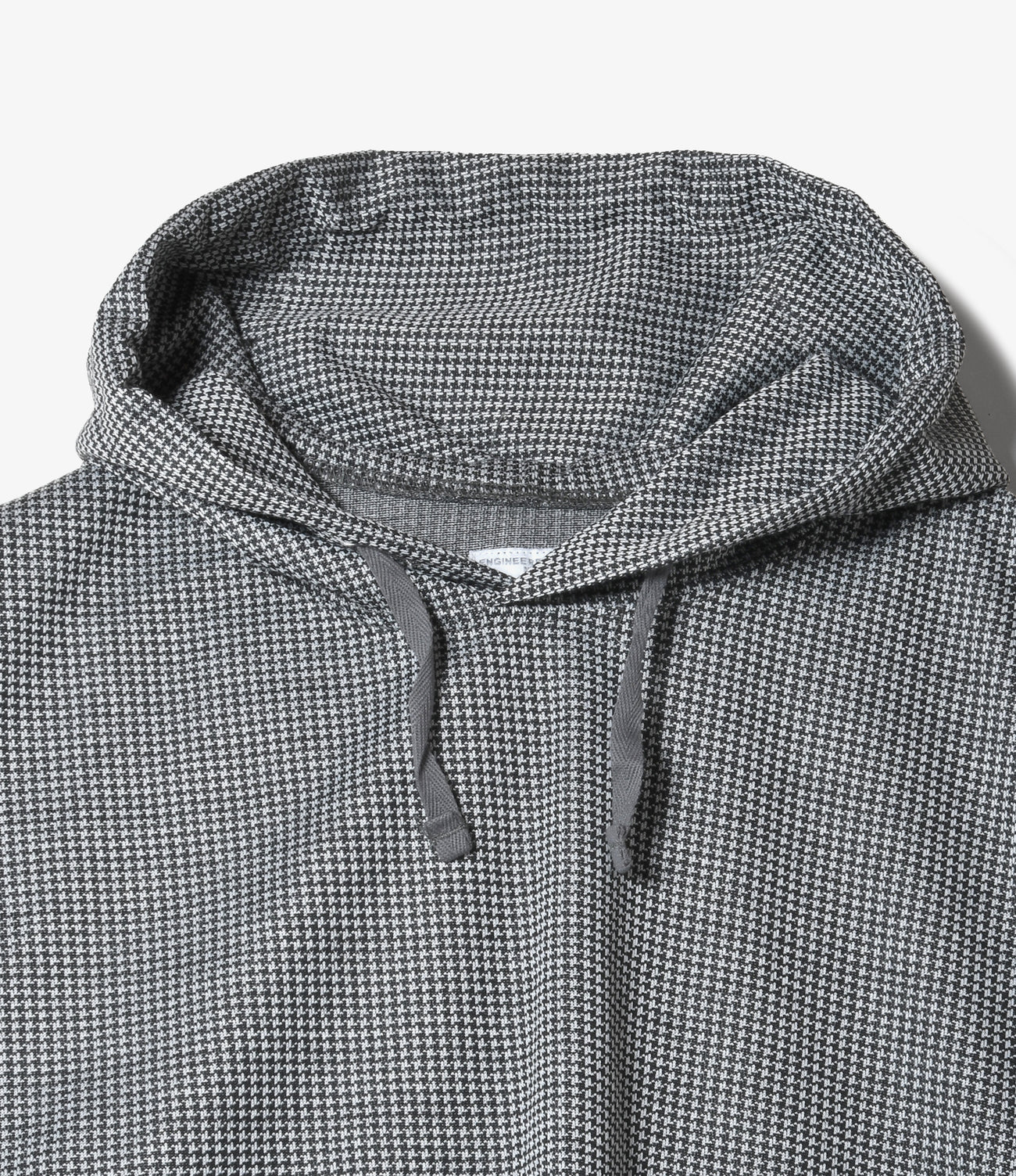 Hooded Interliner - Polyester Houndstooth Knit Jersey