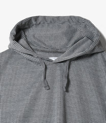 Hooded Interliner - Polyester Houndstooth Knit Jersey