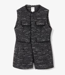 Sleeveless Jacket - Bonding Tweed