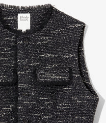 Sleeveless Jacket - Bonding Tweed