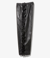 Frill Side Flare Pant - Synthetic Leather