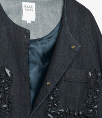 Frill Pockets Coveralls - Denim