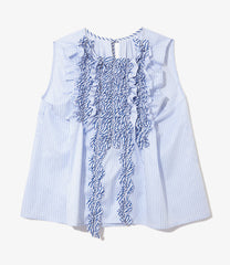 Sleeveless Frill Shirt - Stripe – NEPENTHES ONLINE STORE