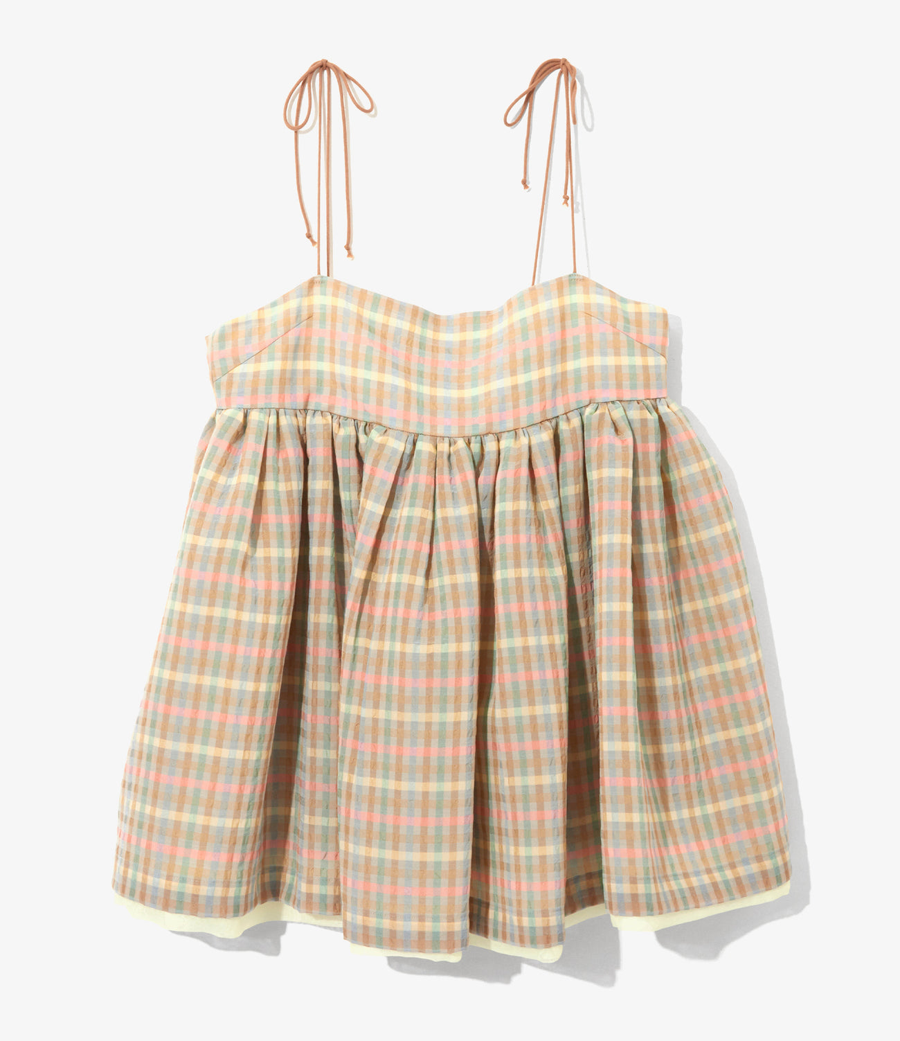 Camisole Mini Dress - Plaid