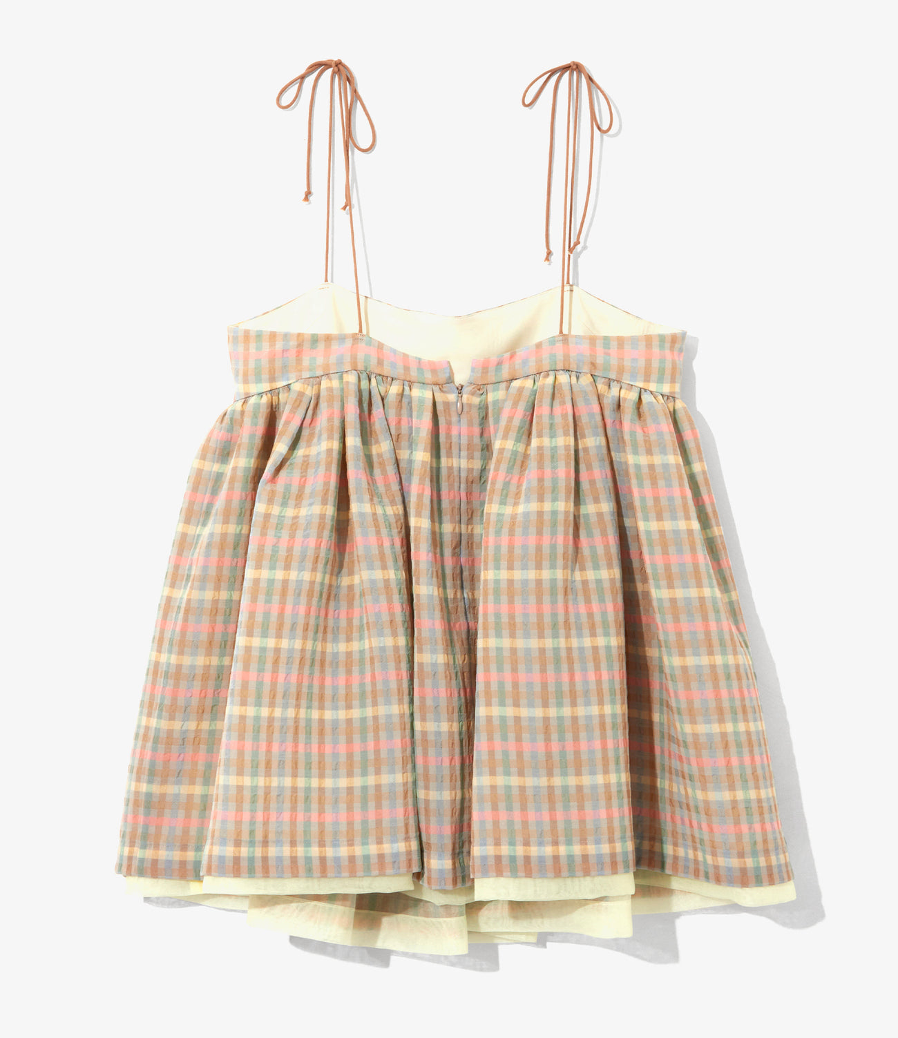 Camisole Mini Dress - Plaid